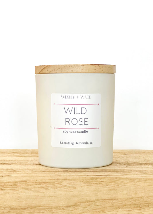 Wild Rose Frosted Jar Candle