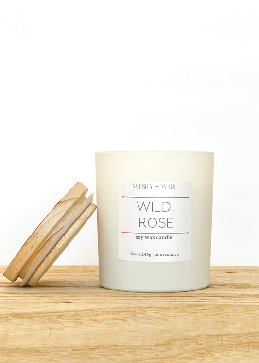 Wild Rose Frosted Jar Candle